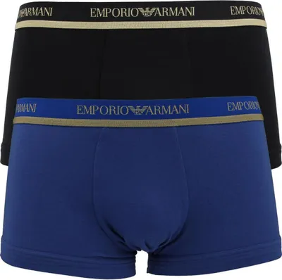 Produktbild von EMPORIO ARMANI 2 Pack Herren Boxershorts  Farbe  39920 Blau Schwarz Größe  XL