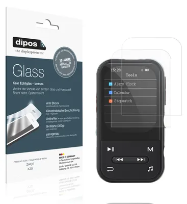Produktbild von 2x Schutzfolie für ZAQE X20 matt - Anti-Shock 9H Folie dipos Glass Kunststoffglas