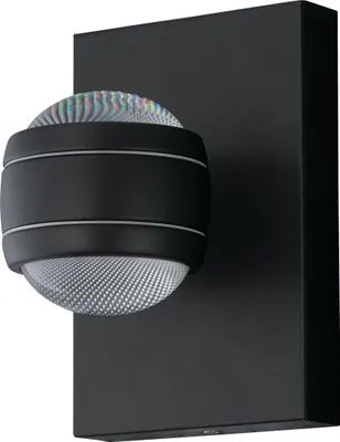 Produktbild von EGLO LED Außen-Wandlampe Sesimba, 2 flammige Außenleuchte, Wandleuchte aus Stahl und Kunststoff, Farbe: Schwarz, IP44