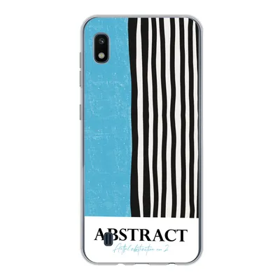 Produktbild von MuchoWow® Handyhülle Schutzhülle Hülle für Samsung Galaxy A10 Design - Blau - Schwarz - Weiß Silikon Softcase Handy Hülle - Schutzhülle