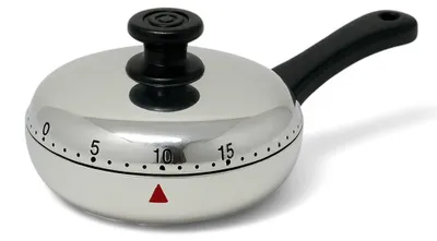 Productafbeelding van Keukentimer, koekenpan - Mechanische timer voor korte periodes - 60 minuten - Geschikt voor koken, bakken en dagelijks gebruik