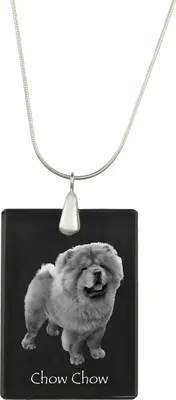 Image de Chow-chow - Pendentif en cristal avec chien, collier en argent avec photo, pendentif personnalisé de la marque Art-Dog