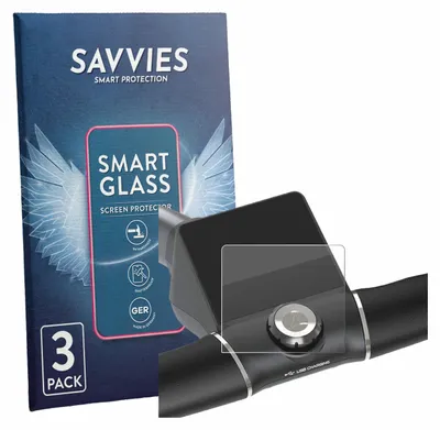 Produktbild von 3x Savvies Schutzglas Folie für Motocaddy M5 GPS Electric Trolley 9H Panzer Schutzfolie Glas Displayschutz klar transparent