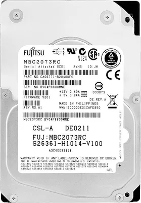 Obrázok produktu pre Pevný disk Fujitsu MBC2073RC 73GB 15000Rpm SAS 2,5'' A3C40093818
