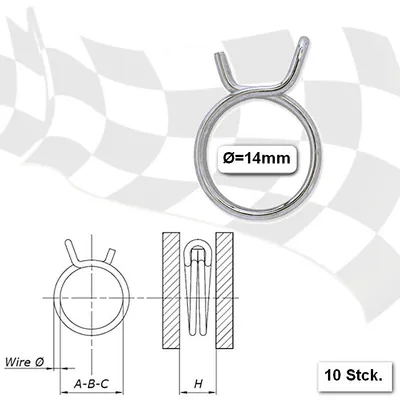 Immagine prodotto di Fascette per tubi benzina | 14 mm | versione forte