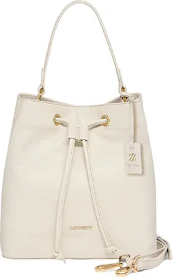 Produktbild von Lazarotti Leder Schultertasche Umhängetasche Bologna Leather Bucket Bag Cream White creme