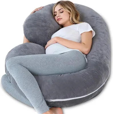 Image de Oreiller de grossesse, forme en U, housse amovible, forme en C