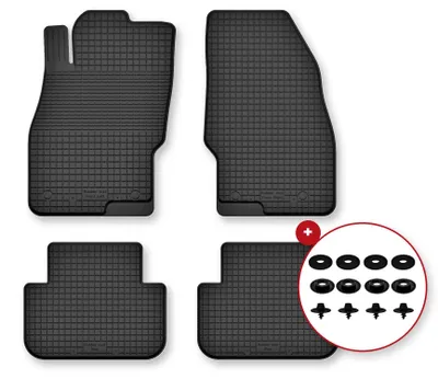 Produktbild von Gummi-Fußmatten für Range Rover Sport I 2005-2012 (SUV) – 4-tlg, Schwarz, Semi-Universal, angepasst – Wielganizator Semi-Universal