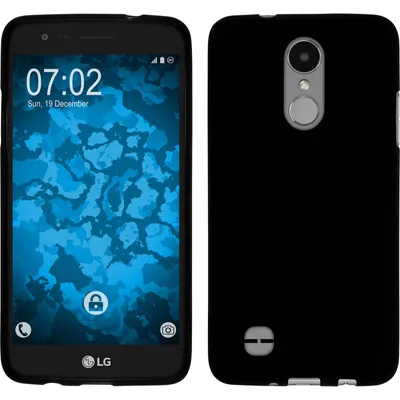 Produktbild von PhoneNatic Case kompatibel mit LG K4 2017 - schwarz Silikon Hülle matt + 2 Schutzfolien