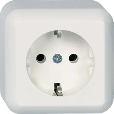 Produktbild von ELSO AP Contura Schuko 395004 1fach reinweiss mit Schraubklemmen
