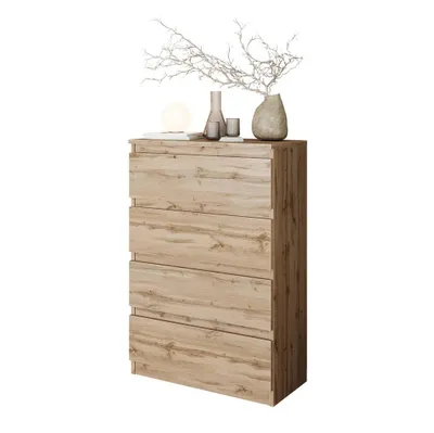 Zdjęcie produktu dla Komoda 60 Cm Dąb Wotan 4 Szuflady Salon, Sypialnia