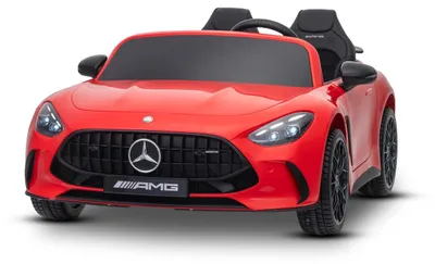 Produktbild von Elektrisches Kinderauto Mercedes GT63 AMG 24V mit 4x4-Antrieb, rot, Zweisitzer, verstellbarer Fahrersitz, weiche EVA-Räder, 2,4-GHz-Fernbedienung, USB/Bluetooth, 200W-Motoren, Federung, Lithium-Akku, LED-Lichter, ORIGINAL-Lizenz