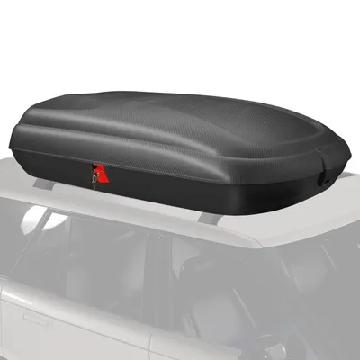 Produktbild von COSTWAY 400L Dachbox Auto, Dachkoffer abschießbar mit Zentralverriegelung, Schlüsseln & Gurten, Gepäckbox Dachgepäckträger wasserdicht Schwarz