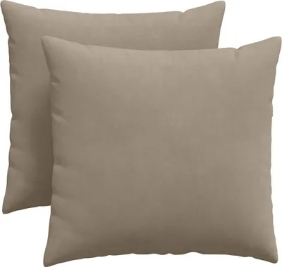 Produktbild von vidaXL Sofakissen 2 stk. Stoff Taupe 45 x 45 cm
