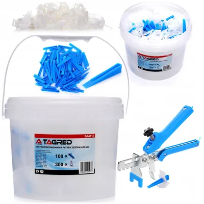 Produktbild von Tagred Fliesen Nivellierset 400 Keile Clips Zange
