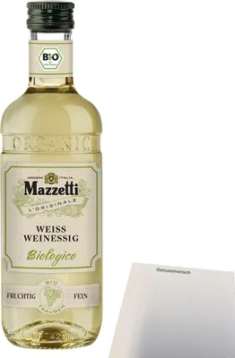 Produktbild von Mazzetti Weissweinessig fruchtig fein (500ml Flasche) + usy Block
