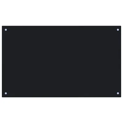 Produktbild von vidaXL Küchenrückwand Schwarz 100x60 cm Hartglas
