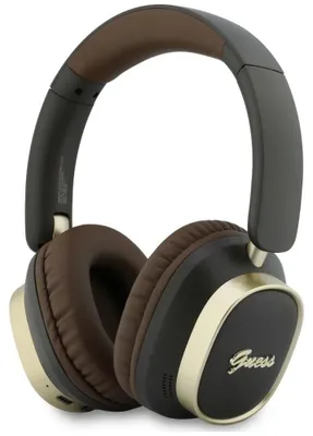 Produktbild von Over-Ear-Kopfhörer Guess Bluetooth ENC, rechteckig, mit Metallapplikation, braun