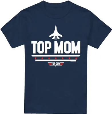 Image de Top Gun - T-shirt "Top Mom" pour homme - Fête des mères TV7089 (XL) (Bleu marine)