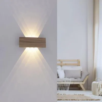 Immagine prodotto di Paul Neuhaus 9478-79 Applique LED 'Palma' in legno naturale 9478-79