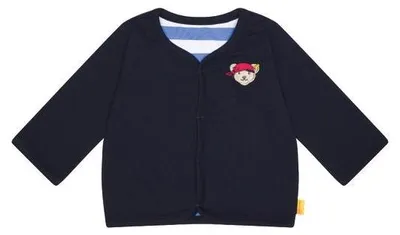 Produktbild von STEIFF Baby Jungen Wendejacke navy/hellblau-weiß gestreift, leicht gefüttert mit Teddybärmotiv