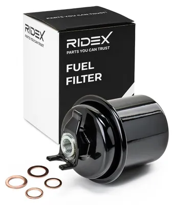 Produktbild von Kraftstofffilter RIDEX 9F0050 Benzinfilter für HONDA CR-V III (RE) Anschraubfilter