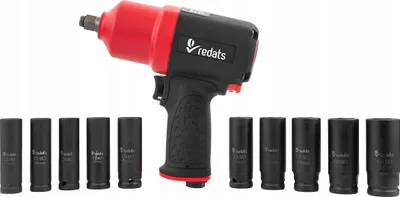 Produktbild von Pneumatischer Schlagschrauber Redats P-180 1900Nm + 10 Steckschlüssel 1/2 Lang