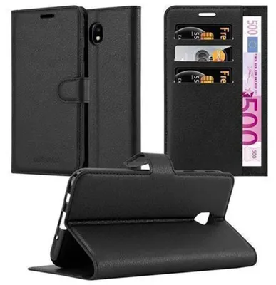 Produktbild von Cadorabo Hülle für Samsung Galaxy J7 2017 Schutz Hülle in Schwarz Handyhülle Etui Case Cover Magnetverschluss