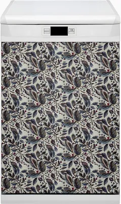 Produktbild von Magnete  Küche Magnetmatte Magnet für Spülmaschine Abwaschbar Dekor 45x80 cm  - Vintage -Blätter