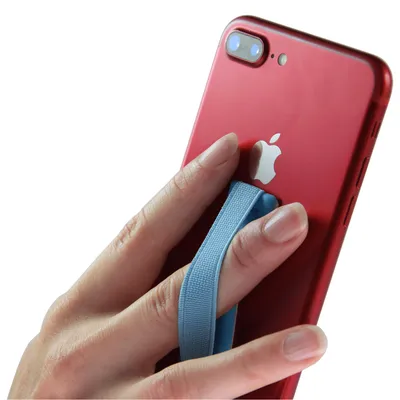 Produktbild von Universal Finger-Halterung - Hellblau - für Smartphones / Tablets für verbesserte Einhandbedienung