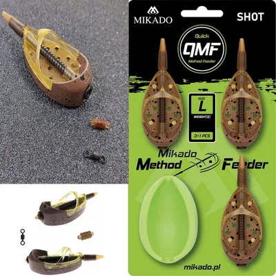 Produktbild von MIKADO SHOT QFM Long Distance Method Feeder Futterkorb Set 20g 30g 40g Moulde