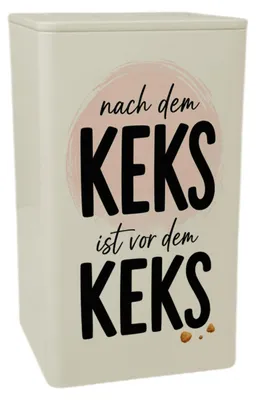 Produktbild von Dose 900ml Keks Spruch - Teedose mit Spruchmotiv Vorratsdose Mit Spruch: nach