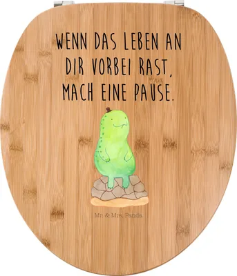 Produktbild von Mr. & Mrs. Panda WC Deckel Schildkröte Pause - Transparent - Geschenk, Achtsamkeit, Achtsam, Klobrille, Brille, Klo-Deckel, Entspannen, Toilettendeckel, Sitz, WC-Sitz