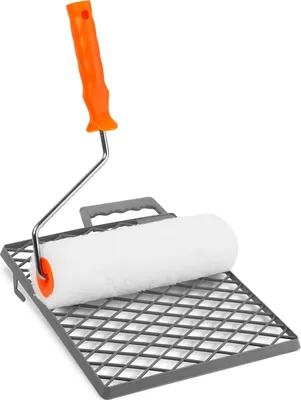 Productafbeelding van Verfrolset 240 mm – Microvezel verfroller met houder en verfrollerrek – Geschikt voor muren, hout, latex- en dispersieverf [11174B]