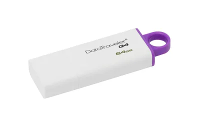Produktbild von Kingston Technology DataTraveler G4 USB-Stick 64 GB USB Typ-A 3.2 Gen 1 (3.1 Gen 1) Violett, Weiß