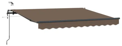 Image de vidaXL Tissu pour store taupe 400 x 350 cm, polyester