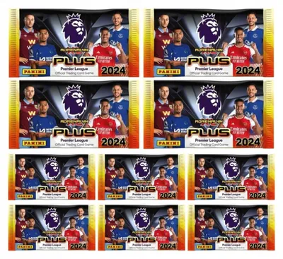 Image de 10 x PANINI PREMIER LEAGUE 2024 PACKETS PLUS PANINI FOOTBALL CARDS