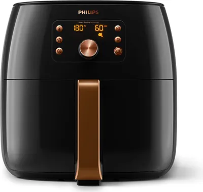 Produktbild von Philips Airfryer XXL Smart Sensing Heißluftfriteuse, 1.4 kg, LCD Display, Memory-Funktion, Schwarz (HD9867/90)