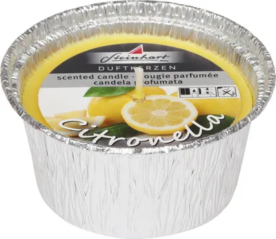 Produktbild von Steinhart Duftkerze in Aluschale Citronella Ø 7,9 x 3,9 cm gelb