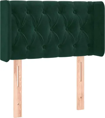 Produktbild von vidaXL Kopfteil mit Ohren Dunkelgrün 83x16x78/88 cm Samt