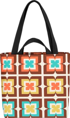 Produktbild von VOID Retro Grafik Muster 50er 60er Tasche 33x33x14cm,15l Einkaufs-Beutel Shopper Einkaufs-Tasche Bag