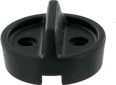 A black plastic battery charging port cover for a Kalkhoff Tasman i8 bicycle.