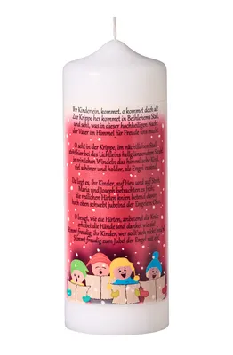 Produktbild von Weihnachtskerze Christmas Carol "Ihr Kinderlein kommet" 20 x 7 cm