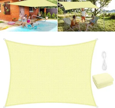 Obrázek produktu pro Unyqoos® sluneční clona vyrobená z kvalitního polyesteru o gramáži 160 g/m² – voděodolná clona s UV ochranou pro zahradu, balkon a terasu