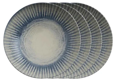 Produktbild von Set von 4 Pizzatellern 32 cm Sunlight Blau Steinzeug