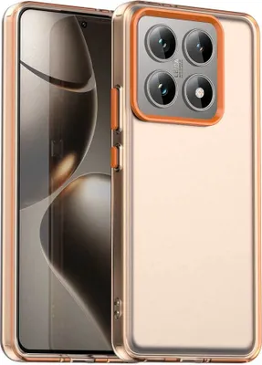 Obrázek produktu pro Pouzdro pro Xiaomi 14T, tenké poloprůhledné matné nárazuvzdorné pouzdro na telefon Pomerančový