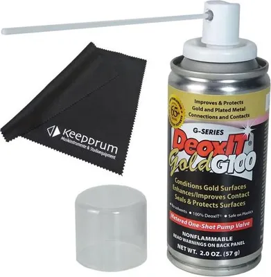 Produktbild von Caig DeoxIT Kontaktreiniger G100PS-2 Gold Spray für Metall-Kontakte mit Mikrofasertuch