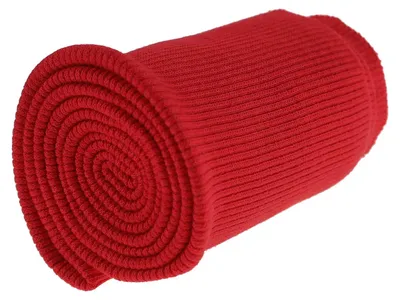 15x80cm Bündchen Strickbündchen Bündchenstoff 6% Elastan Bündchenstoff geripp rot