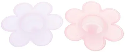 Produktbild von Teelichthalter Blumenform 11x3cm Glas Lieferumfang 2 Stück sortiert