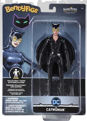 A product shot of a Catwoman action figure in its packaging.